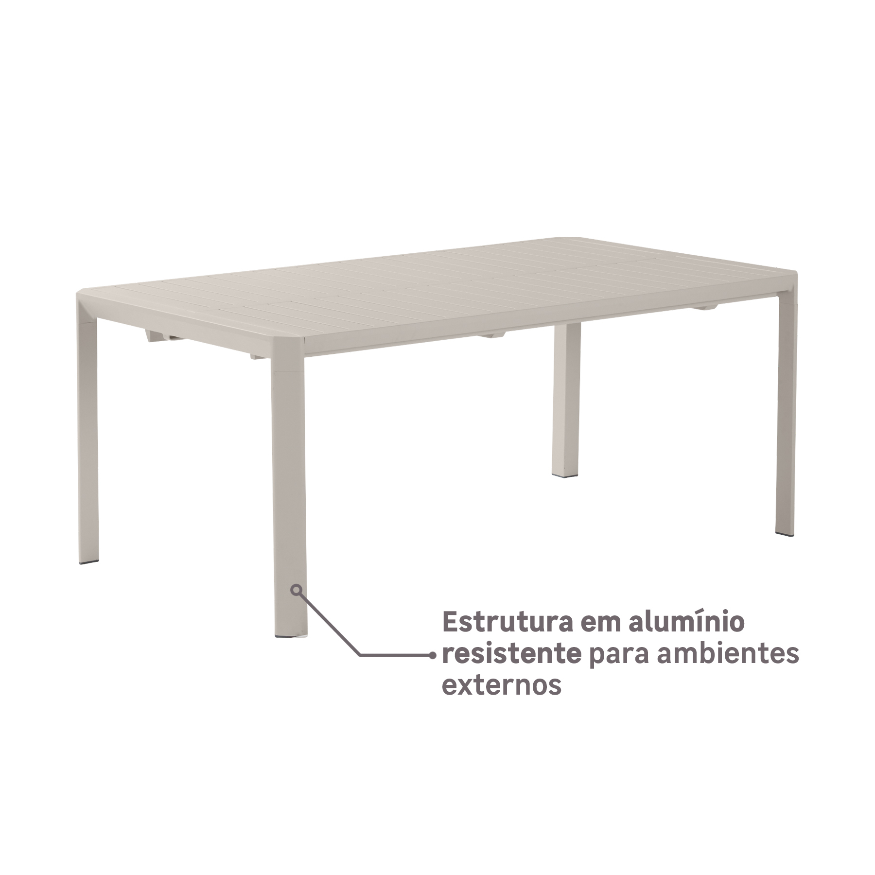 Mesa Extensível para Jardim 6 a 8 Lugares Idaho Naterial
