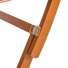 Mesa para Jardim Dobrável Idaho 2 Lugares Quadrada 75x75x75cm Alumínio Marrom Naterial