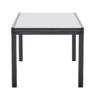 Mesa para Jardim Extensível Lyra 10 Lugares Retangular 75,5x135x90cm Alumínio com Tampo de Vidro Cinza Naterial