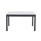 Mesa para Jardim Extensível Lyra 10 Lugares Retangular 75,5x135x90cm Alumínio com Tampo de Vidro Cinza Naterial