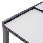 Mesa para Jardim Extensível Lyra 10 Lugares Retangular 75,5x135x90cm Alumínio com Tampo de Vidro Cinza Naterial