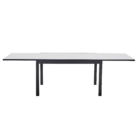 Mesa para Jardim Extensível Lyra 10 Lugares Retangular 75,5x135x90cm Alumínio com Tampo de Vidro Cinza Naterial