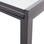 Mesa para Jardim Extensível Lyra 10 Lugares Retangular 75,5x135x90cm Alumínio com Tampo de Vidro Cinza Naterial