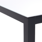 Mesa para Jardim Lyra 4 Lugares Quadrada 75x90x90cm Alumínio com Tampo de Vidro Cinza Naterial