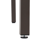 Mesa para Jardim Lyra 4 Lugares Quadrada 75x90x90cm Alumínio com Tampo de Vidro Marrom Naterial