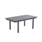 Mesa para Jardim Extensível Rentangular Alumínio 76,5x187x244|100cm Preta Naterial