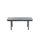 Mesa para Jardim Extensível Rentangular Alumínio 76,5x187x244|100cm Preta Naterial