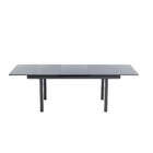 Mesa para Jardim Extensível Rentangular Alumínio 76,5x187x244|100cm Preta Naterial