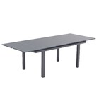 Mesa para Jardim Extensível Rentangular Alumínio 76,5x187x244|100cm Preta Naterial