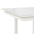 Mesa para Jardim Extensível Rentangular Alumínio 76,5x100cmx187|100cm Branca Naterial