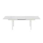 Mesa para Jardim Extensível Rentangular Alumínio 76,5x100cmx187|100cm Branca Naterial