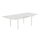 Mesa para Jardim Extensível Rentangular Alumínio 76,5x100cmx187|100cm Branca Naterial