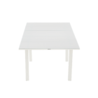 Mesa para Jardim Extensível Rentangular Alumínio 76,5x100cmx187|100cm Branca Naterial