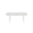 Mesa para Jardim Extensível Rentangular Alumínio 76,5x100cmx187|100cm Branca Naterial