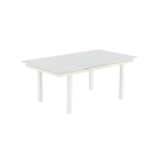 Mesa para Jardim Extensível Rentangular Alumínio 76,5x100cmx187|100cm Branca Naterial