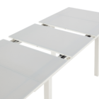 Mesa para Jardim Extensível Rentangular Alumínio 76,5x100cmx187|100cm Branca Naterial