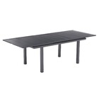 Mesa para Jardim Extensível Rentangular Alumínio 76,5x100cmx188|100cm Preta Naterial