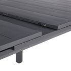 Mesa para Jardim Extensível Rentangular Alumínio 76,5x100cmx188|100cm Preta Naterial