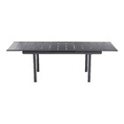 Mesa para Jardim Extensível Rentangular Alumínio 76,5x100cmx188|100cm Preta Naterial