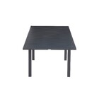 Mesa para Jardim Extensível Rentangular Alumínio 76,5x100cmx188|100cm Preta Naterial