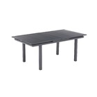 Mesa para Jardim Extensível Rentangular Alumínio 76,5x100cmx188|100cm Preta Naterial