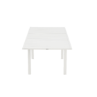 Mesa para Jardim Extensível Rentangular Alumínio 76,5x100cmx188|100cm Branca Naterial