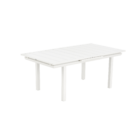 Mesa para Jardim Extensível Rentangular Alumínio 76,5x100cmx188|100cm Branca Naterial