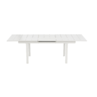 Mesa para Jardim Extensível Rentangular Alumínio 76,5x100cmx188|100cm Branca Naterial