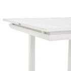Mesa para Jardim Extensível Rentangular Alumínio 76,5x100cmx188|100cm Branca Naterial