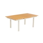 Mesa para Jardim Extensível Rentangular Alumínio 76,5x100cmx188|100cm Bege Naterial