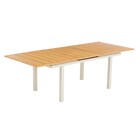 Mesa para Jardim Extensível Rentangular Alumínio 76,5x100cmx188|100cm Bege Naterial