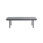 Mesa para Jardim Extensível Rentangular Alumínio 76,5x100cmx256|100cm Preta Naterial