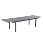 Mesa para Jardim Extensível Rentangular Alumínio 76,5x100cmx256|100cm Preta Naterial