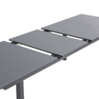 Mesa para Jardim Extensível Rentangular Alumínio 76,5x100cmx256|100cm Preta Naterial