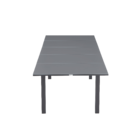 Mesa para Jardim Extensível Rentangular Alumínio 76,5x100cmx256|100cm Preta Naterial