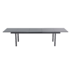 Mesa para Jardim Extensível Rentangular Alumínio 76,5x100cmx256|100cm Preta Naterial