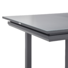 Mesa para Jardim Extensível Rentangular Alumínio 76,5x100cmx256|100cm Preta Naterial