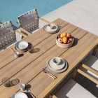 Mesa para Jardim Rentangular Alumínio 75x93,5x205cm Okinawa Bege Naterial