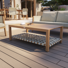 MMesa de centro para Jardim Alumínio Okinawa 38x71x120cm Bege Naterial