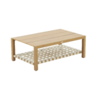 Mesa para Jardim Rentangular Alumínio 38x71x120cm Bege Naterial