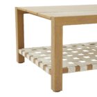 Mesa para Jardim Rentangular Alumínio 38x71x120cm Bege Naterial