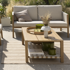 MMesa de centro para Jardim Alumínio Okinawa 38x71x120cm Bege Naterial