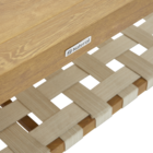 Mesa para Jardim Rentangular Alumínio 38x71x120cm Bege Naterial