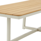 Mesa para Jardim  Retangular Alumínio 67x106x280cm Bege Naterial