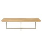 Mesa para Jardim  Retangular Alumínio 67x106x280cm Bege Naterial