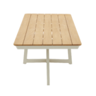Mesa para Jardim  Retangular Alumínio 67x106x280cm Bege Naterial