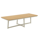 Mesa para Jardim  Retangular Alumínio 67x106x280cm Bege Naterial