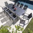 Mesa para Jardim Extensvel Retangular Alumnio 100x187244cm Cinza de 6 a 10 Lugares Naterial