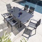 Mesa para Jardim Extensvel Retangular Alumnio 100x187244cm Cinza de 6 a 10 Lugares Naterial