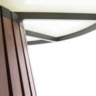 Mesa para Jardim Retro 6 Lugares Redonda 1,5x1,5mx74cm Alumínio com Tampo de Vidro Marrom Naterial